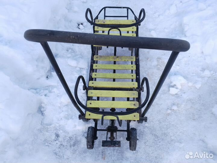 Санки для двойни с колесами