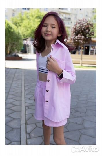 Костюм хлопок летний для девочки, р.146-152