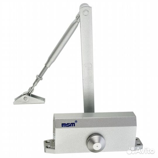 Доводчик дверной MSM морозостойкий 100кг серебро