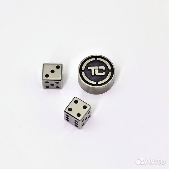 Кубики титановые, кости игральные, зарики