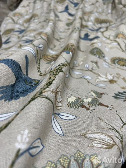 Ткань портьерная лен