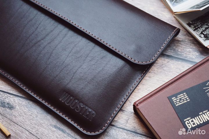 Чехол для macbook из натуральной кожи на магнитах