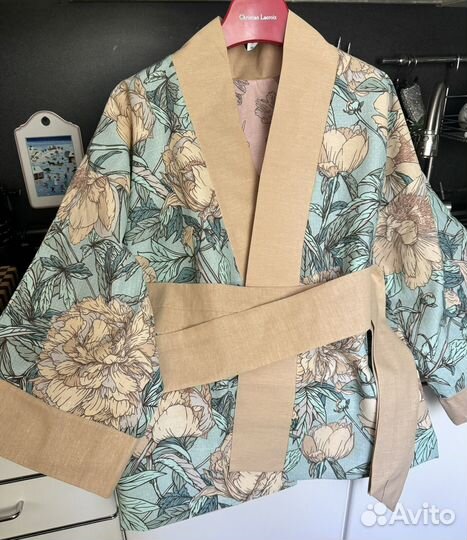 Кимоно женское хаори 46-50 хлопок новое