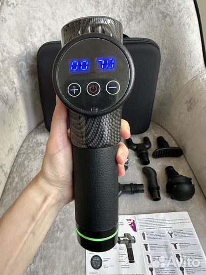 Перкуссионный массажер для шеи и плеч 8 насадок