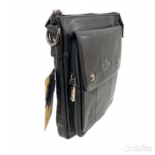 Сумка мужская кожаная Znixs 2256 black