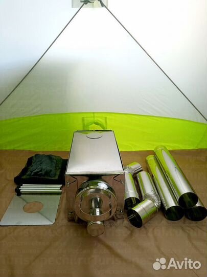 Печь туристическая Пошехонка Средняя на 30 л. c эк