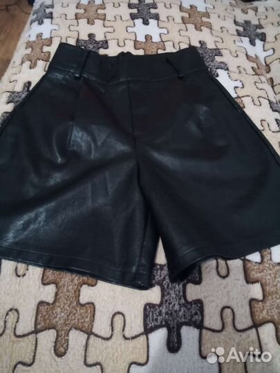 Шорты женские кожаные
