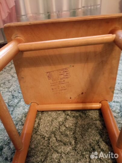 Детский деревянный стульчик, СССР и пластиковый