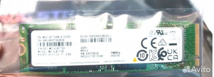 Твердотельный накопитель SSD Samsung M2 nvme 1tb