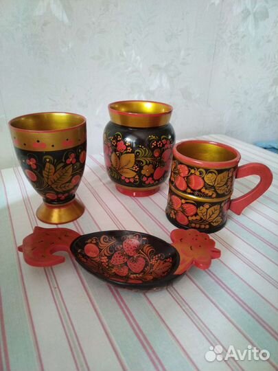 Набор столовой посуды хохлома