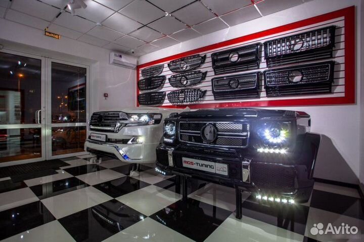 Решетка Mercedes G-class w463 знак Brabus черный