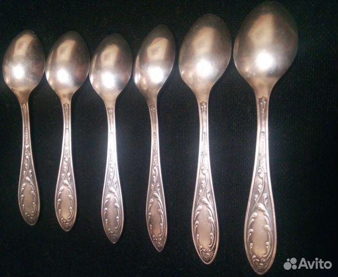 Ложки кофейные и десертные посеребреные СССР
