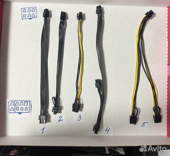 Кабель питания 6pin- (6+2)pin