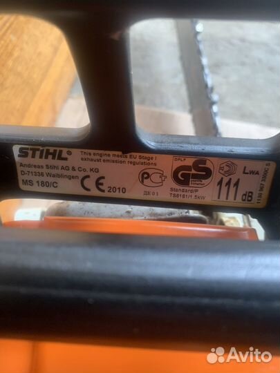 Бензопила stihl ms 180
