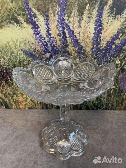 Ваза для фруктов на ножке СССР