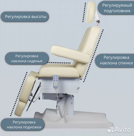Педикюрное кресло Сириус-10, 3 мотора