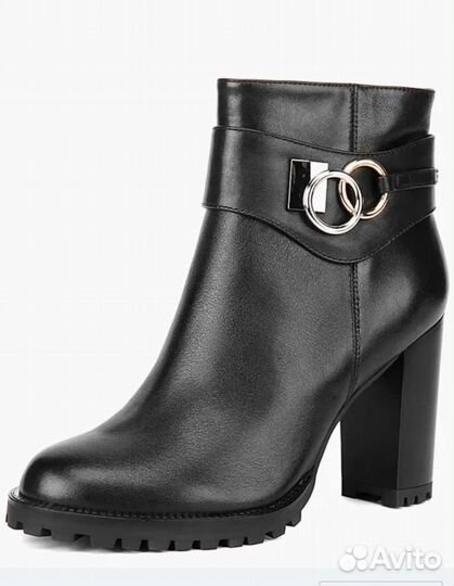 Ботильоны кожаные