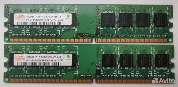 Оперативная память DDR2 512Mb / 1Gb 667Mhz