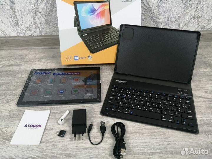 Планшет atouch X19pro/256gb/8gb/бесп-ная клав-тура