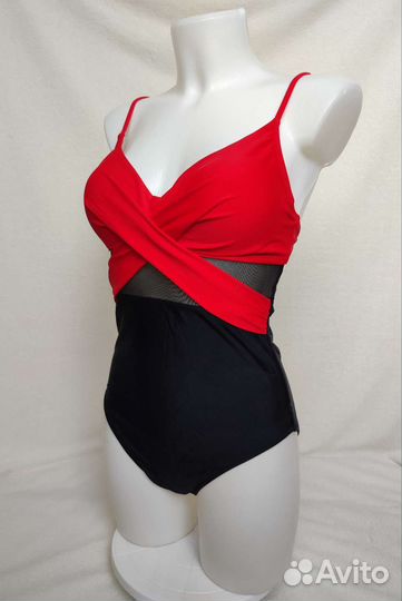 Купальник закрытый женский, S (42-44) с сеткой