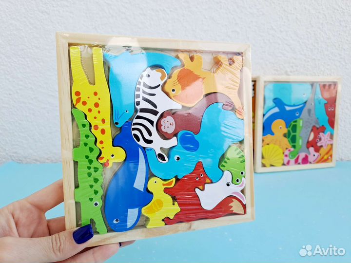 Развивающие игрушки пазл деревянный сортер