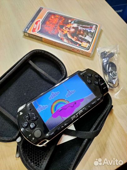 Sony PSP 2008 Black 128GB Реальные игры/Подарок