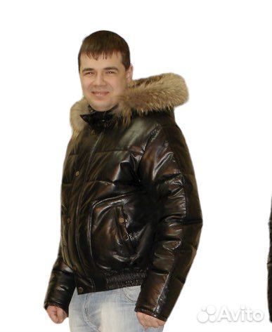 Кожаная куртка бомбер зима нат кожа пуховик новый