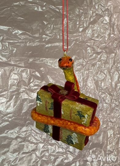 Елочная игрушка змея ручная работа