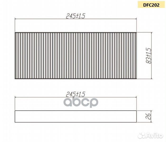 Фильтр салона DFC202 double force
