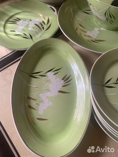 Редкий столовый сервиз Дулево. Белая рябина