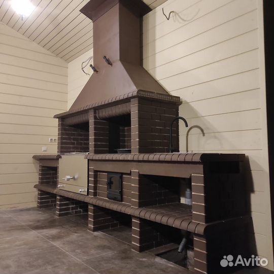 Мангальный комплекс из кирпича Барбекю
