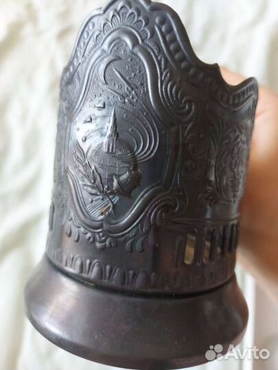 Подстаканник мельхиоровый СССР космос