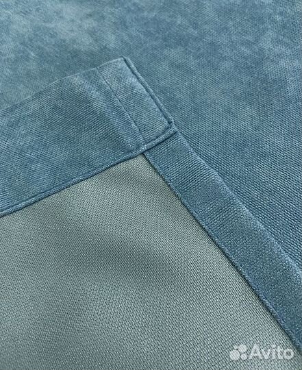 Штора в гостиную Канвас голубая 150х250см новые