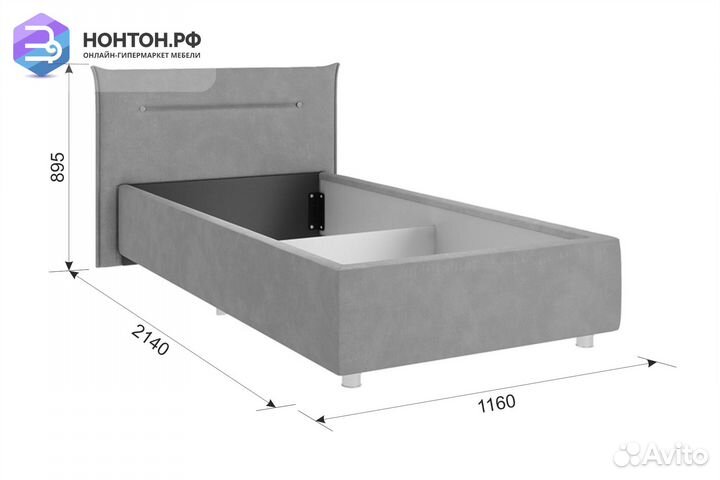 Кровать Альба светло-коричневая