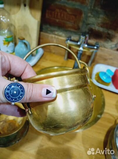 Латунное кашпо