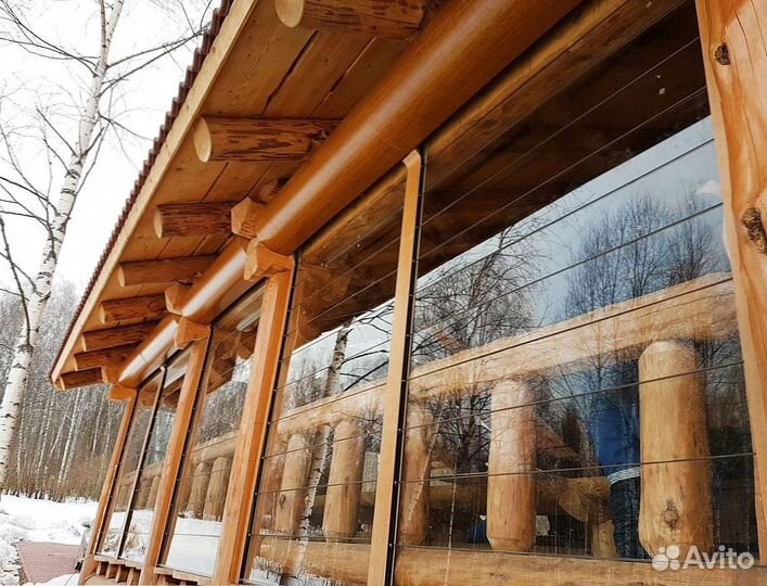 Безрамное раздвижное остекление