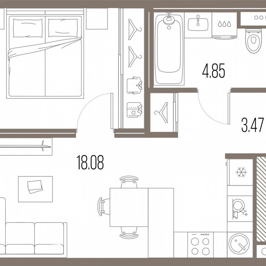 1-к. квартира, 38 м², 4/10 эт.