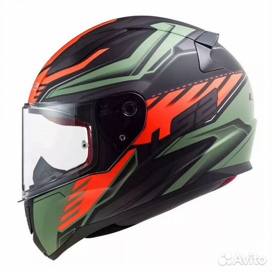 Мотошлем LS2 FF353 rapid gale red-green