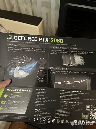 Видеокарта rtx 2060 ventus 6 gb