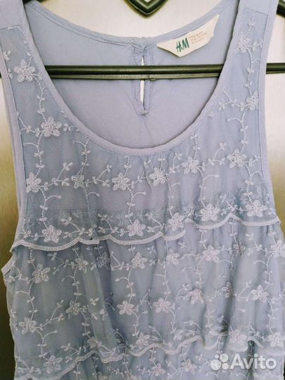 Нарядная кружевная майка H&M