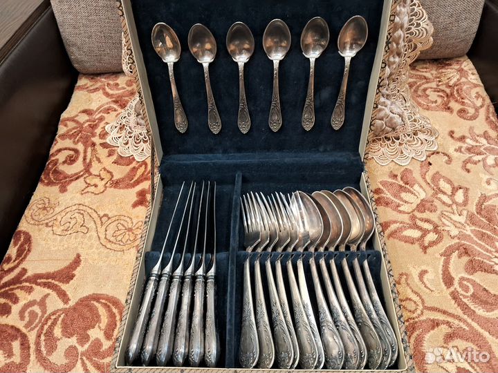 Столовые приборы СССР(мельхиор) 6 персон