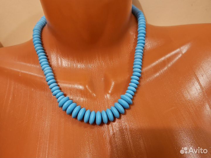 Бусы из натуральных камней винтаж Чехословакия