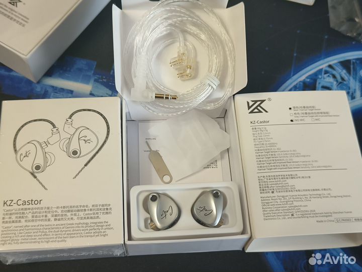 Наушники KZ Castor harman гарнитура 3.5 4.4