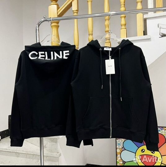 Зип худи Celine черный