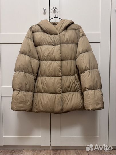 Пуховик Uniqlo с капюшоном L-XL