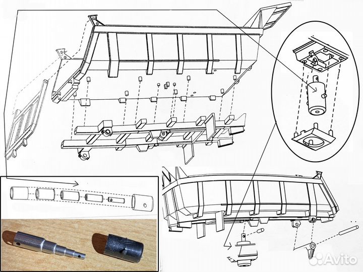 Кузов tatra 815 S1 все детали + крепеж из рамы