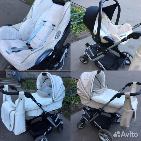 Коляска Teutonia 2 в 1 плюс автолюлька maxi-cosi