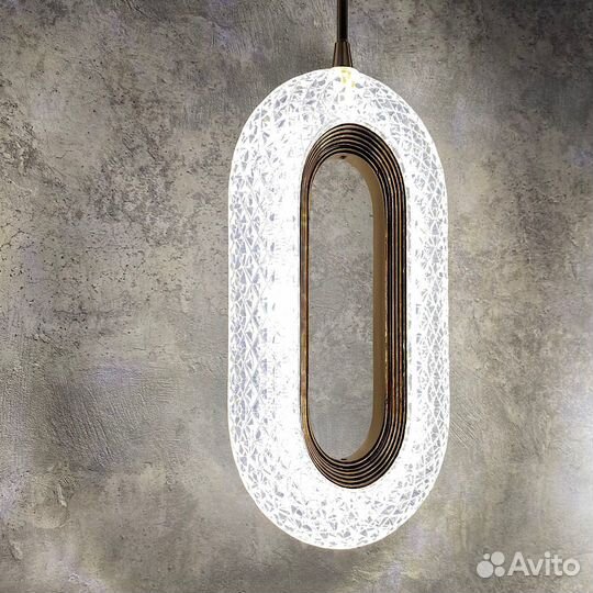 Подвесной светильник золото / хром новый