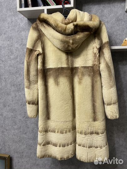 Полушубок из натурального меха бобра