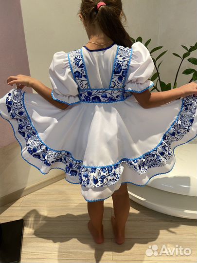 Карнавальный костюм гжель народный детский